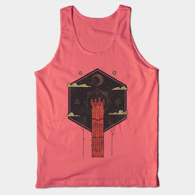 The Crimson Tower Tank Top by againstbound